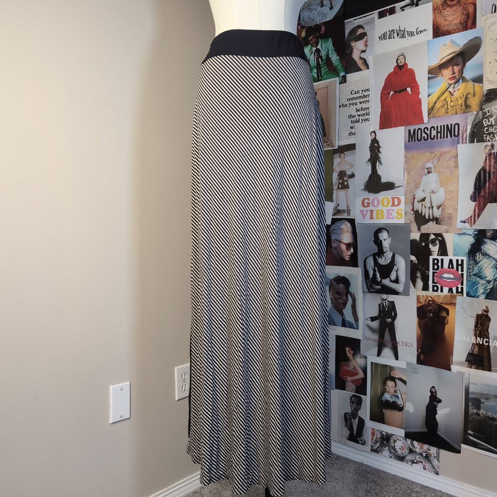 Striped Gothic Maxi Skirt